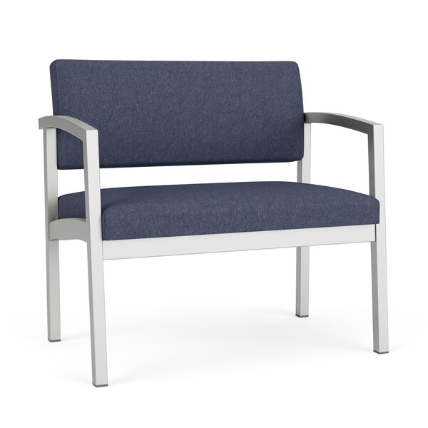 Lesro Lenox Steel Chair, Denim (Blue) Seat, Denim Back, 33 W 24.5 L 32 H, Linette Vinyl Seat LS1401 - main